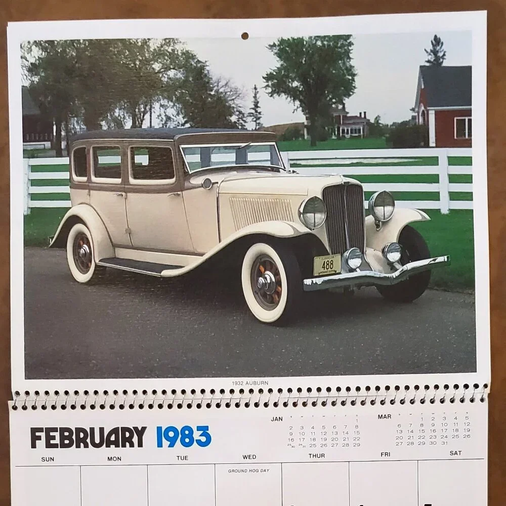 1983 Kings of the Highway Vintage Car Calendar - Advertising Auto Paradise AZ